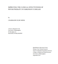 IMPROVING THE CLINICAL EFFECTIVENESS OF PHYSIOTHERAPY IN PARKINSON’S DISEASE