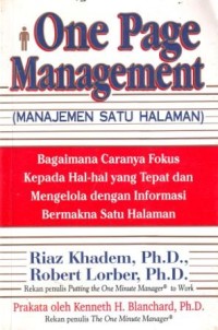 One Page Management (Manajemen Satu Halaman)