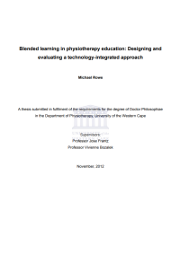 Image of Blended learning in physiotherapy education: Designing and evaluating a technology-integrated approach