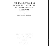 Clinical Reasoning in Musculoskeletal Physiotherapy in Portugal