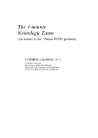 The 4-Minute Neurologic Exam (An Answer to the Neuro WNL Problem)