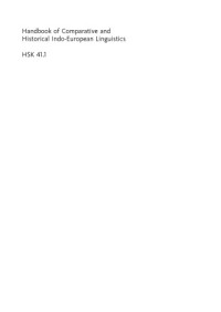 Handbook of
Comparative and Historical Indo-European Linguistics