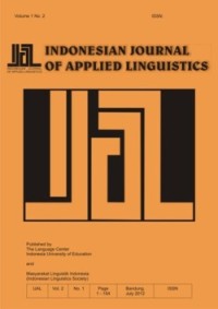 Image of Indonesian Journal of Applied Linguistics (IJAL)