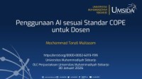 Image of Penggunaan AI sesuai Standar COPE untuk Dosen