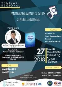 Image of Seminar Regional : Pentingnya Menulis dalam Generasi Milenial
