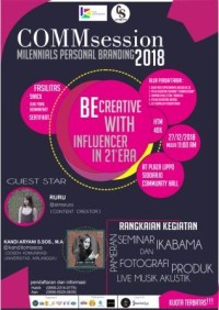 Image of Commsession Milennials Personal Branding : be Creative with Influencer in 21 Era