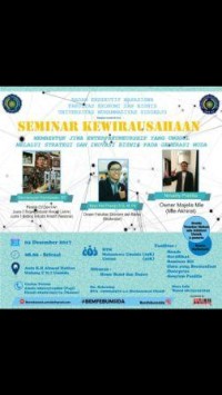 Image of SEMINAR KEWIRAUSAHAAN : MEMBENTUK JIWA ENTREPRENEURSHIP YANG UNGGUL MELALUI STRATEGI DAN INOVASI BISNIS PADA GENERASI MUDA
