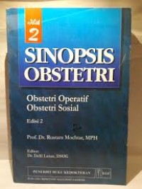 Image of Sinopsis Obstetri : Obstetri Operatif Obstetri Sosial Jilid 2