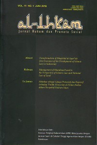 Al-Ihkam: Jurnal Hukum dan Pranata Sosial